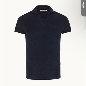 Orlebar Brown navy terry cloth tshirt